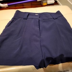 H&M navy paper bag shorts